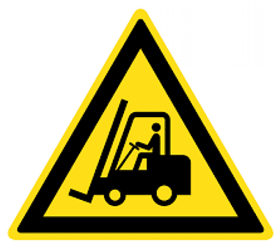 Forklift Trucks in Operation Warning Sign